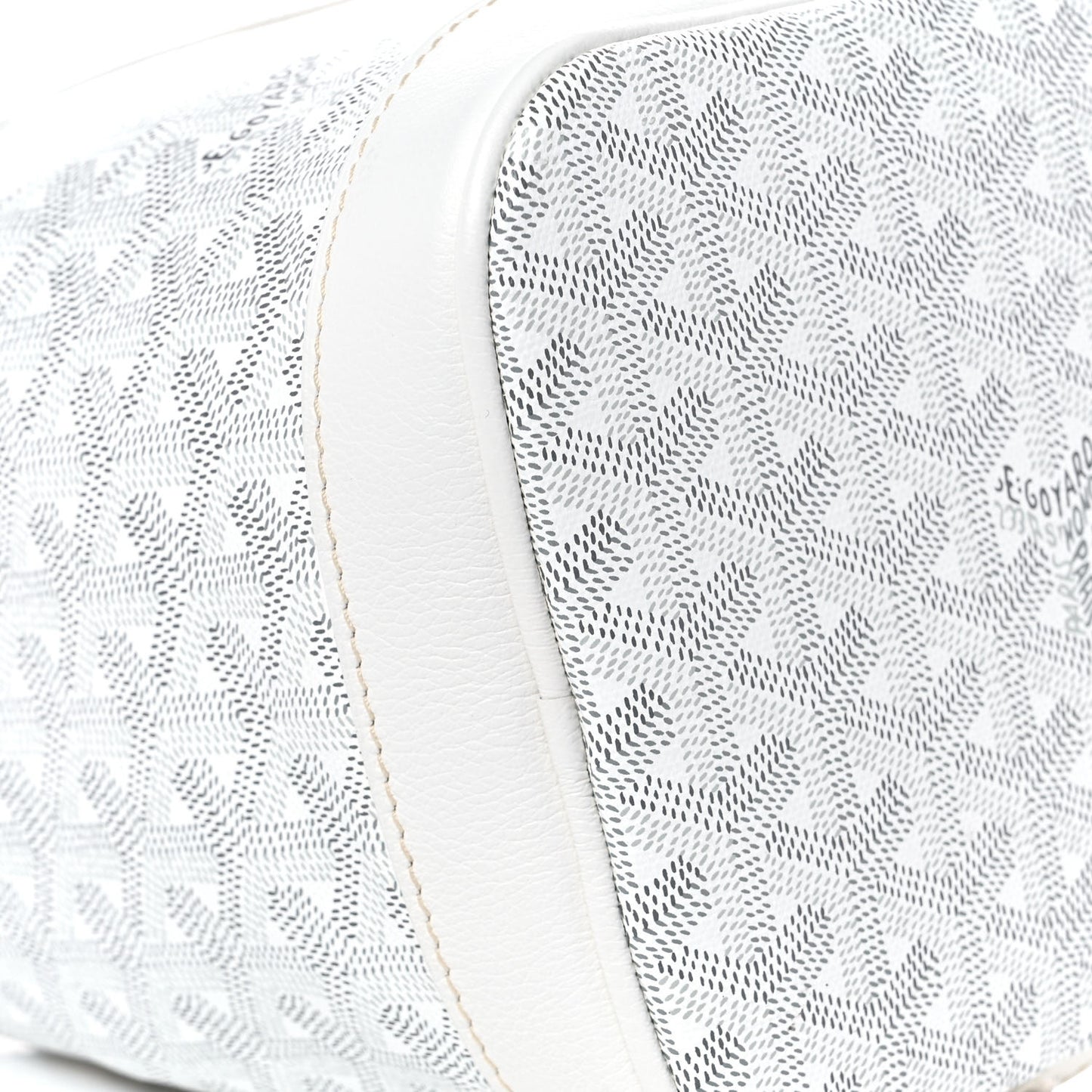 Goyardine Petit Flot Bucket Bag PM White