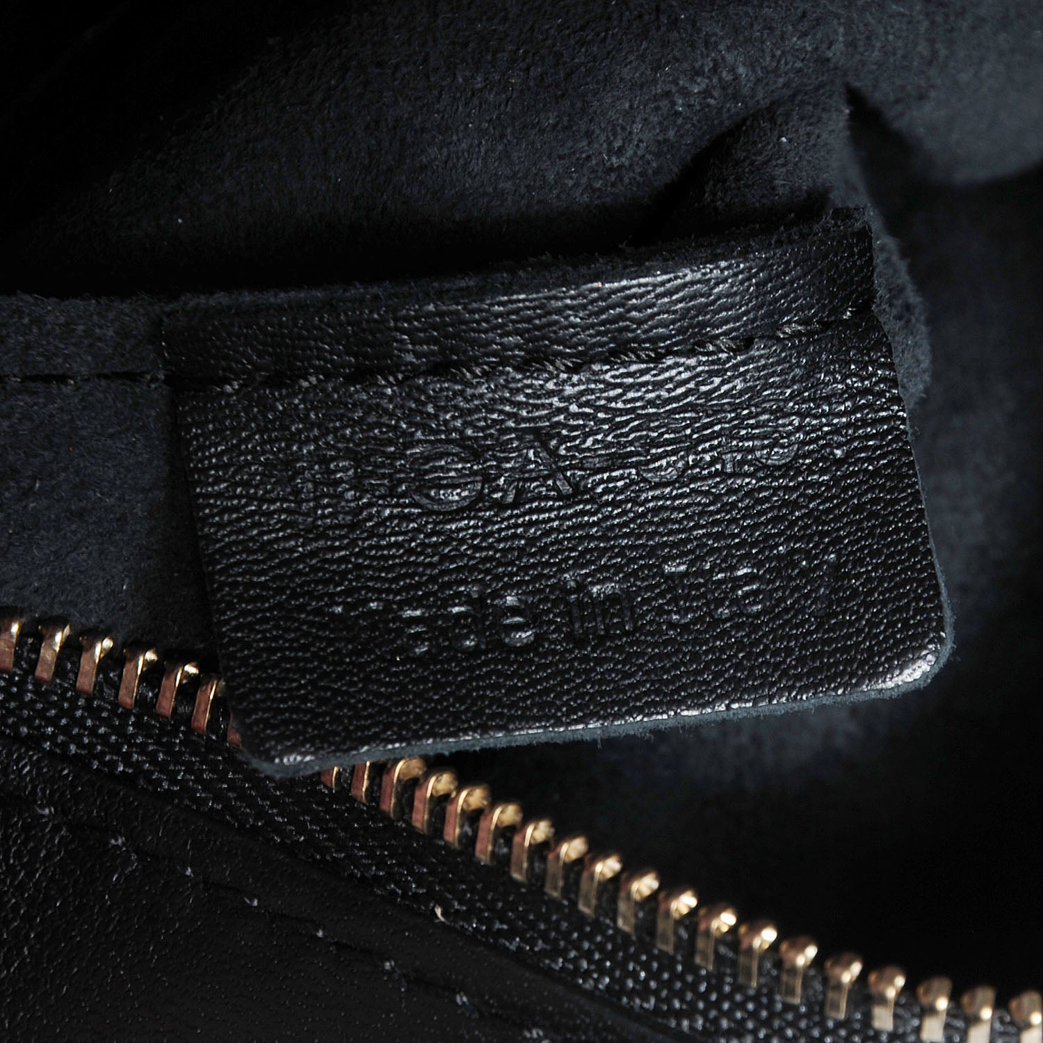 Celine Shearling Calfskin Vertical Zip Gusset Cabas Black 9 of 9