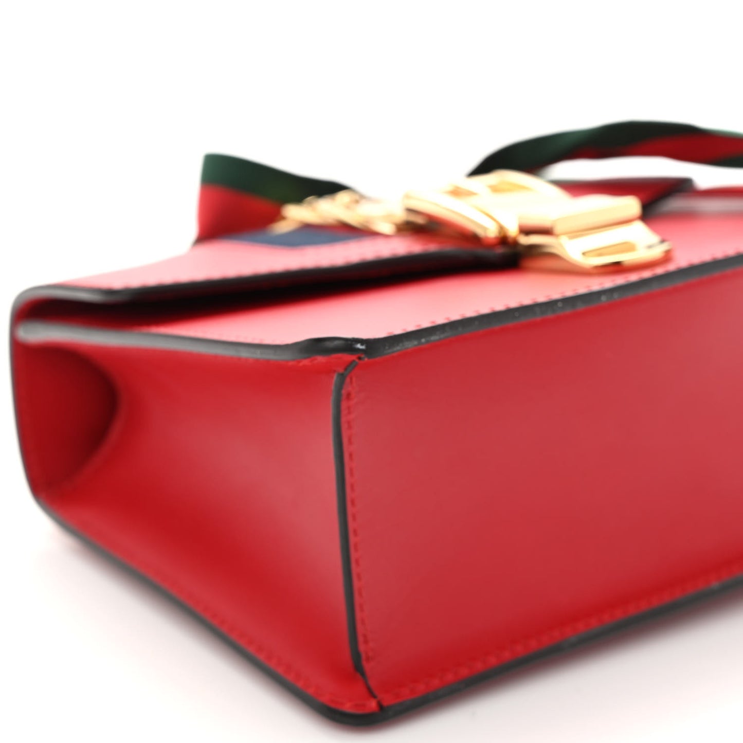 Calfskin Mini Sylvie Chain Shoulder Bag Hibiscus Red