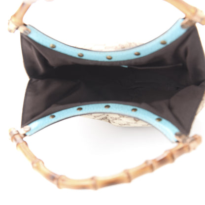 Gucci Monogram Small Bamboo Handbag Turquoise 4 of 8