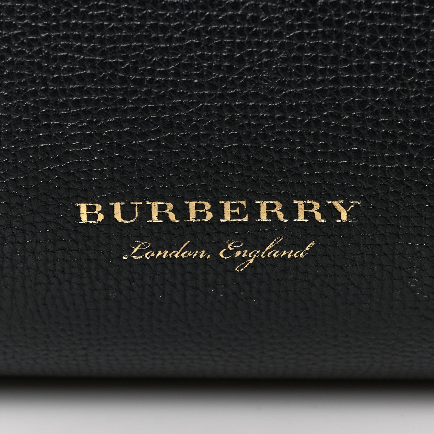 Burberry Grainy Calfskin House Check Medium Banner Tote Black 7 of 10