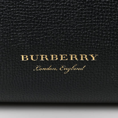 Burberry Grainy Calfskin House Check Medium Banner Tote Black 7 of 10