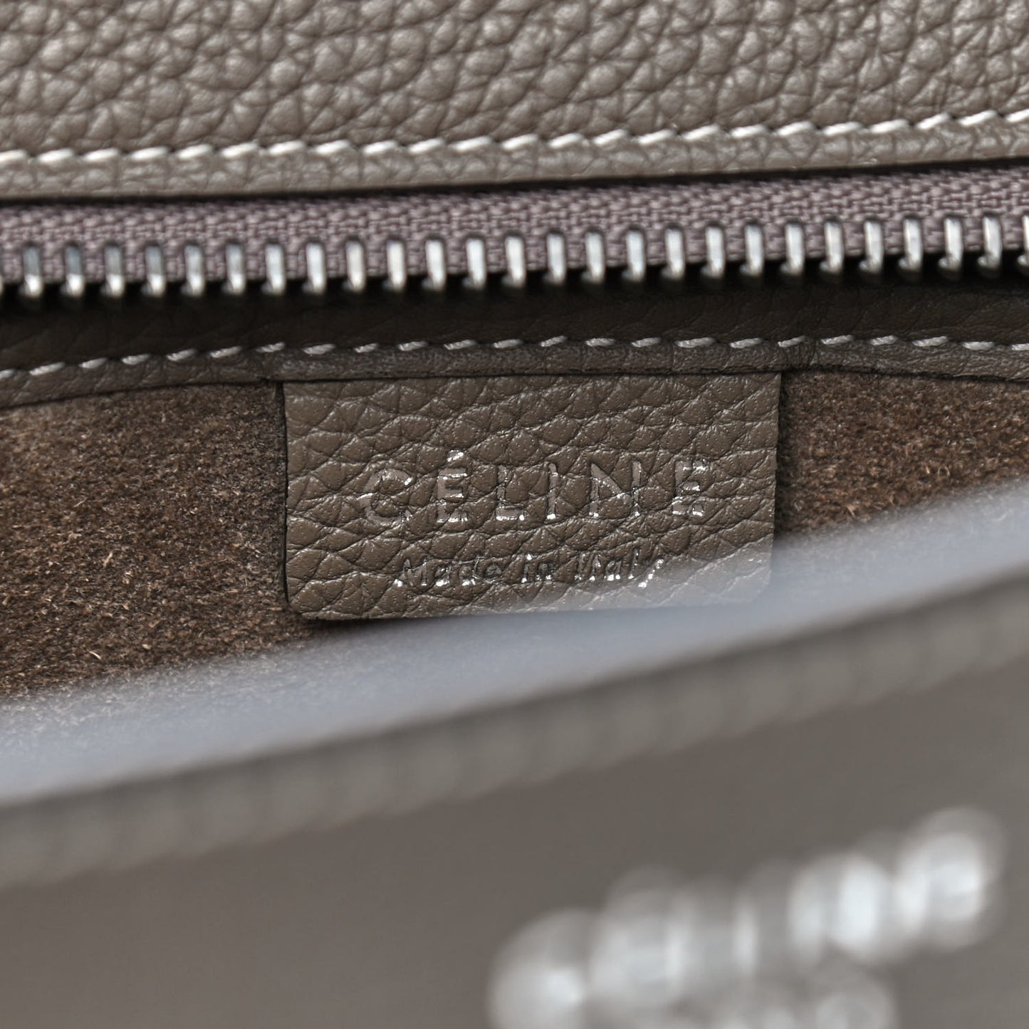 Drummed Calfskin Nano Luggage Souris