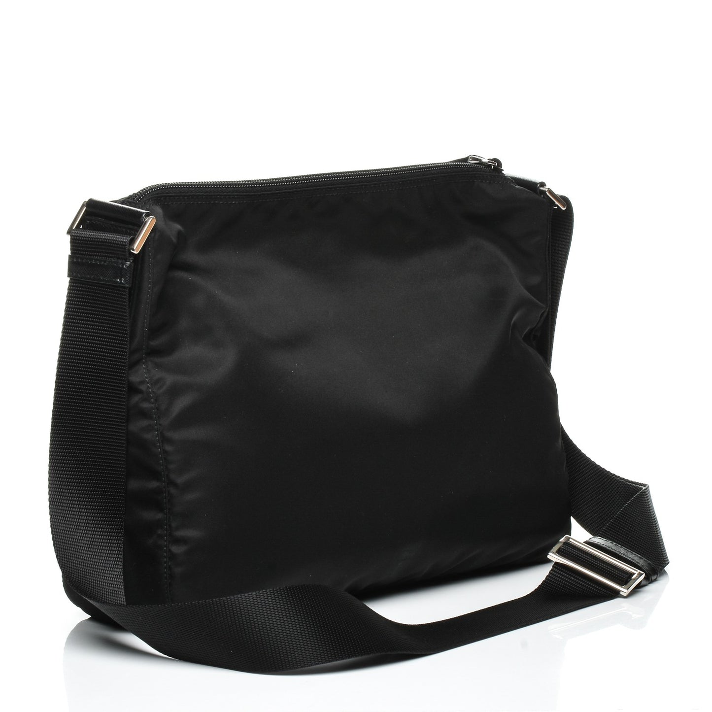 Nylon Saffiano Vela Messenger Bag Nero Black