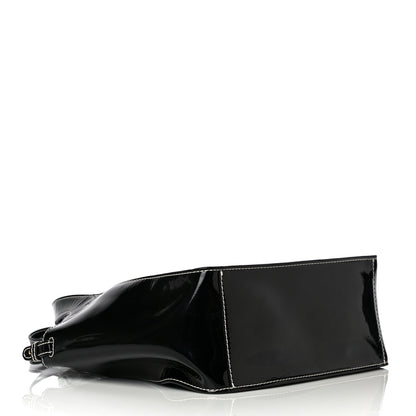 Stella McCartney Patent East West Perforated Tote Black 4 of 9