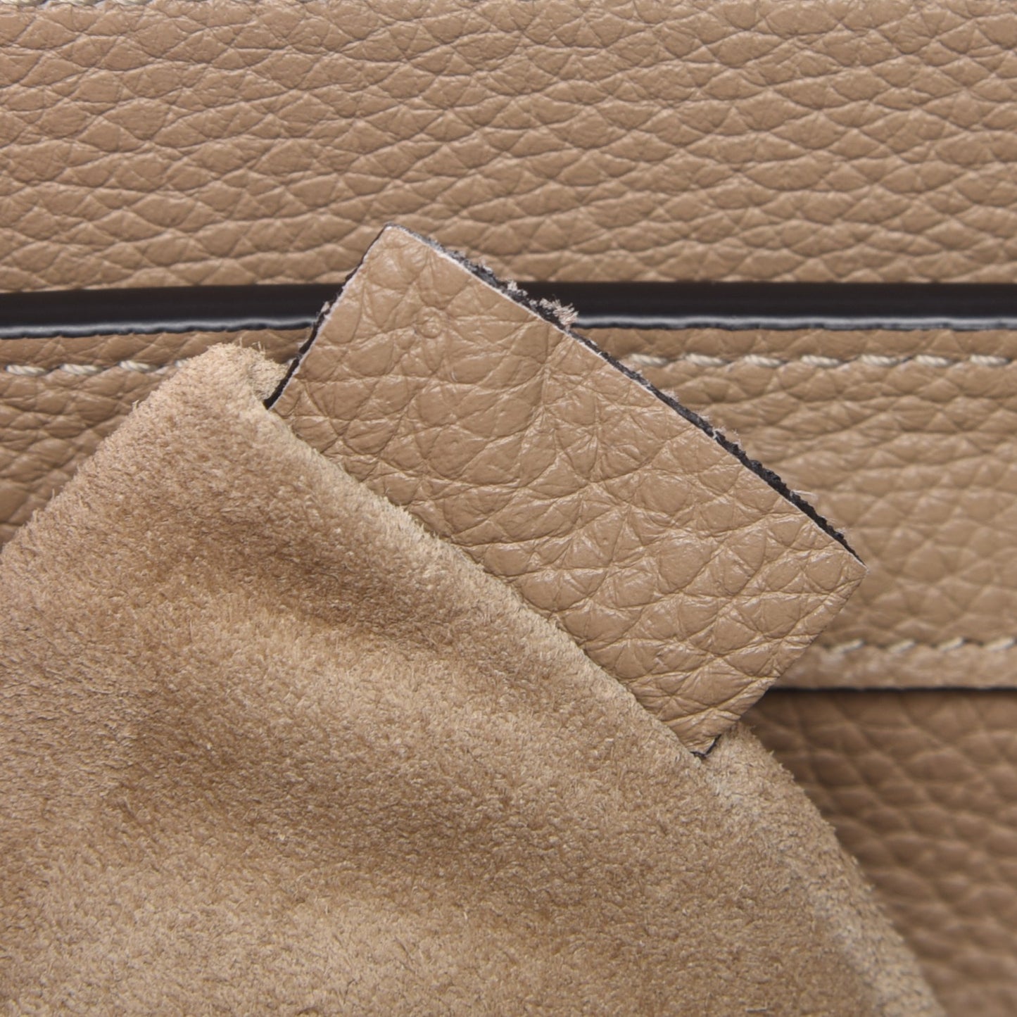 Drummed Calfskin Micro Luggage Dune