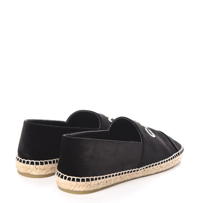 Chanel Velvet Logo Espadrilles 40 Black 4 of 10