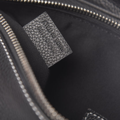 Christian Dior Grained Calfskin Logo Saddle Messenger Bag Black 6 of 9