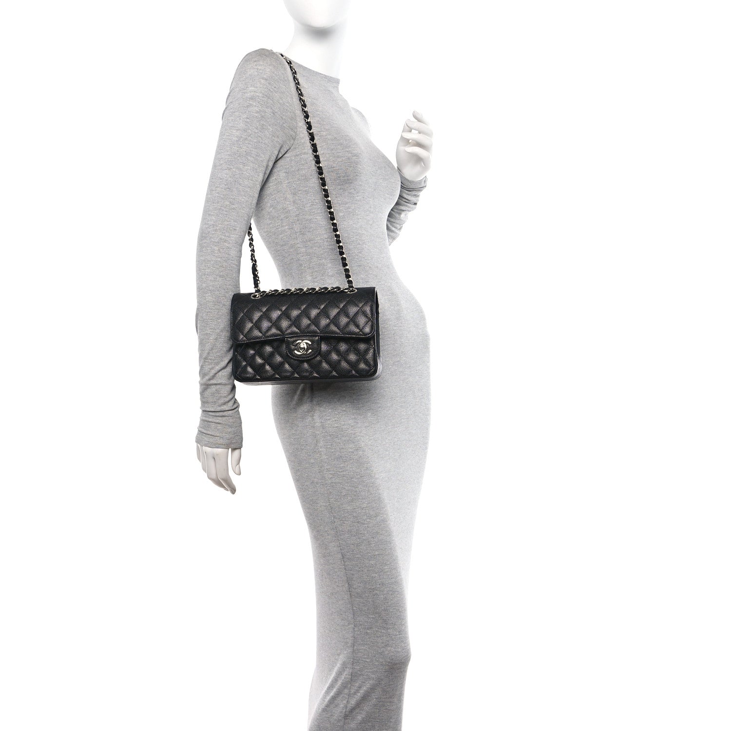 Chanel Caviar Quilted Small Double Flap Black 2 of 10