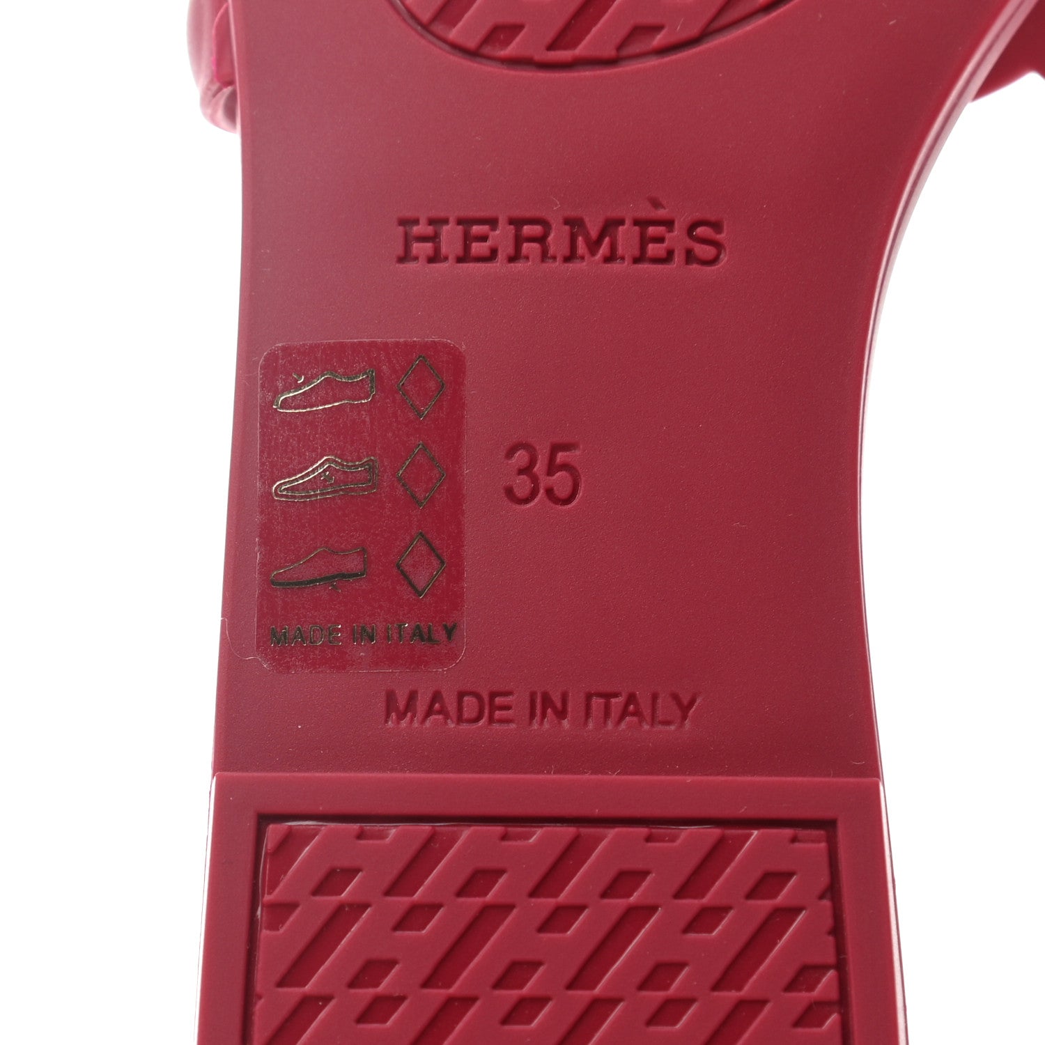 Hermes Rubber Aloha Sandals 35 Rose Baie 5 of 6