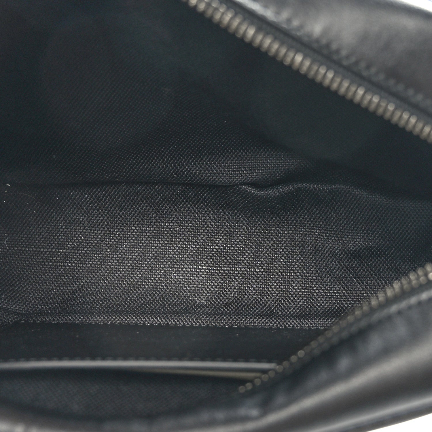 Gucci Calfskin Matelasse Monochrome Small GG Marmont Chain Shoulder Bag Black 5 of 8