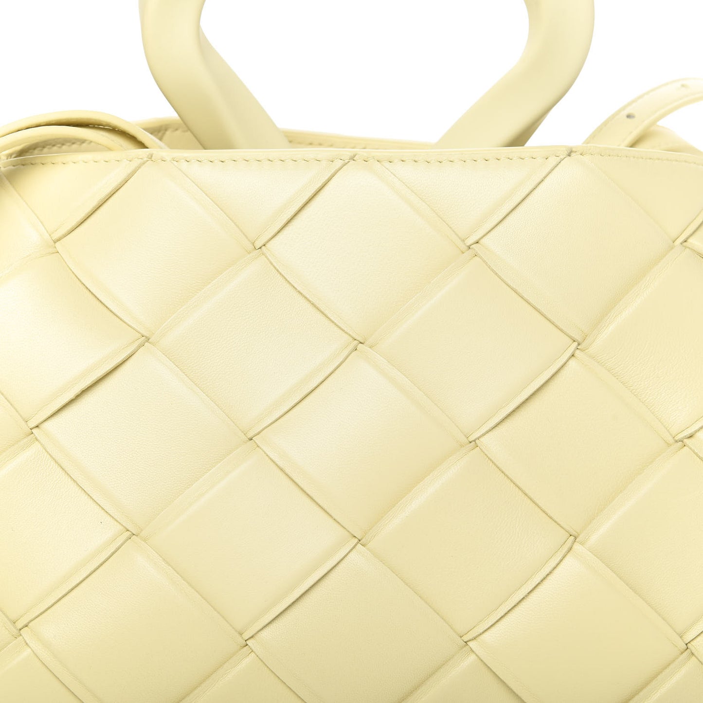 Nappa Maxi Intrecciato Grasp Top Handle Bag Ice Cream