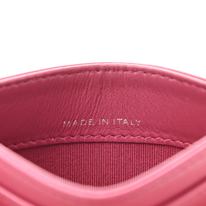 Chanel Lambskin Camellia Embossed Card Holder Fuchsia 7 of 9