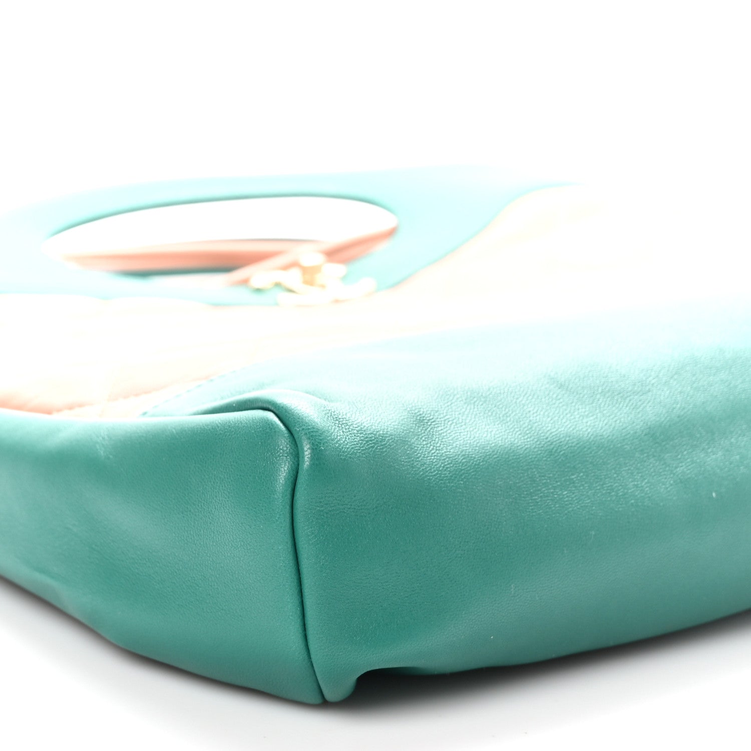 Chanel Lambskin Quilted Large 31 Shopping Bag Pink Green 9 of 11
