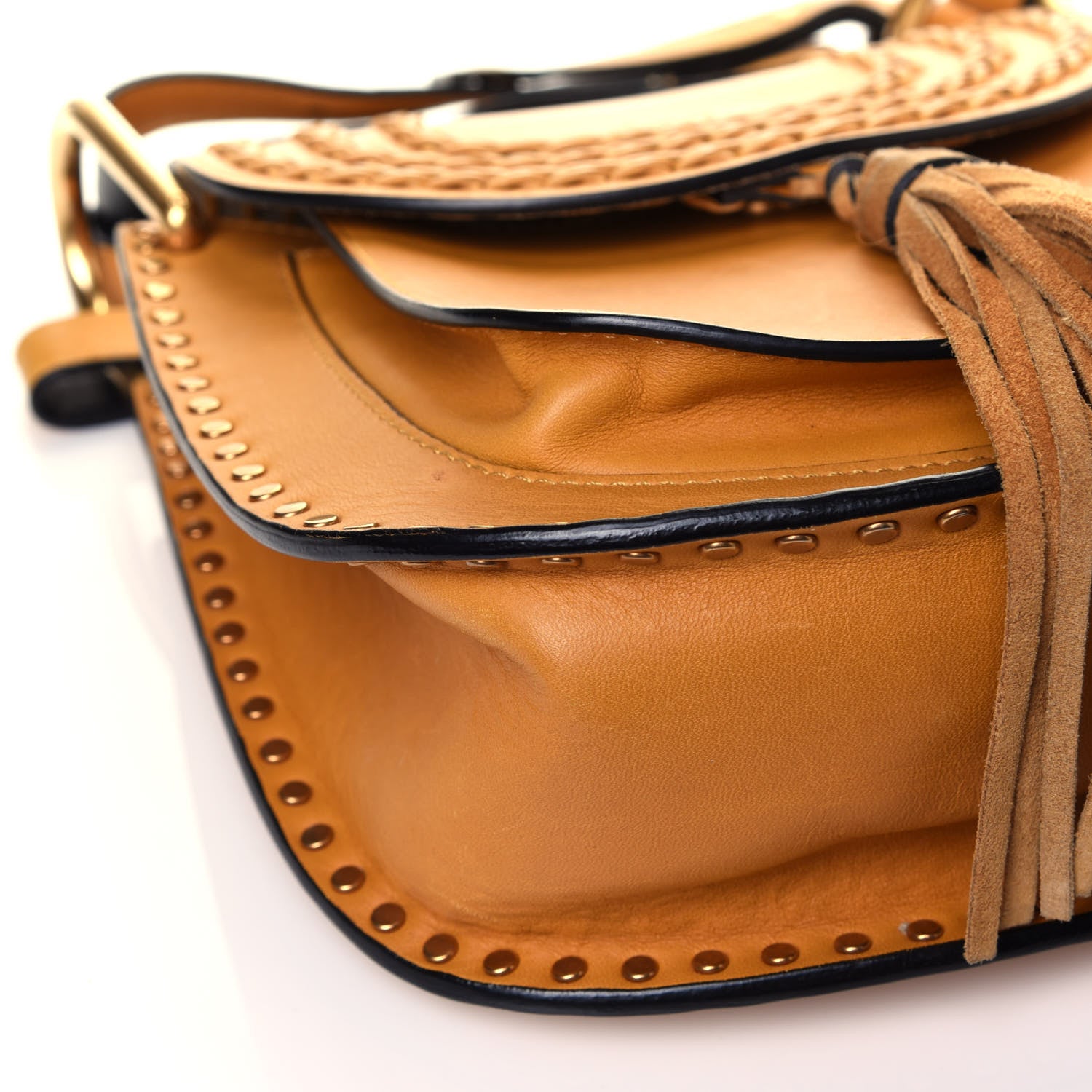Chloe Calfskin Braided Small Hudson Shoulder Bag Sunflower 8 of 11