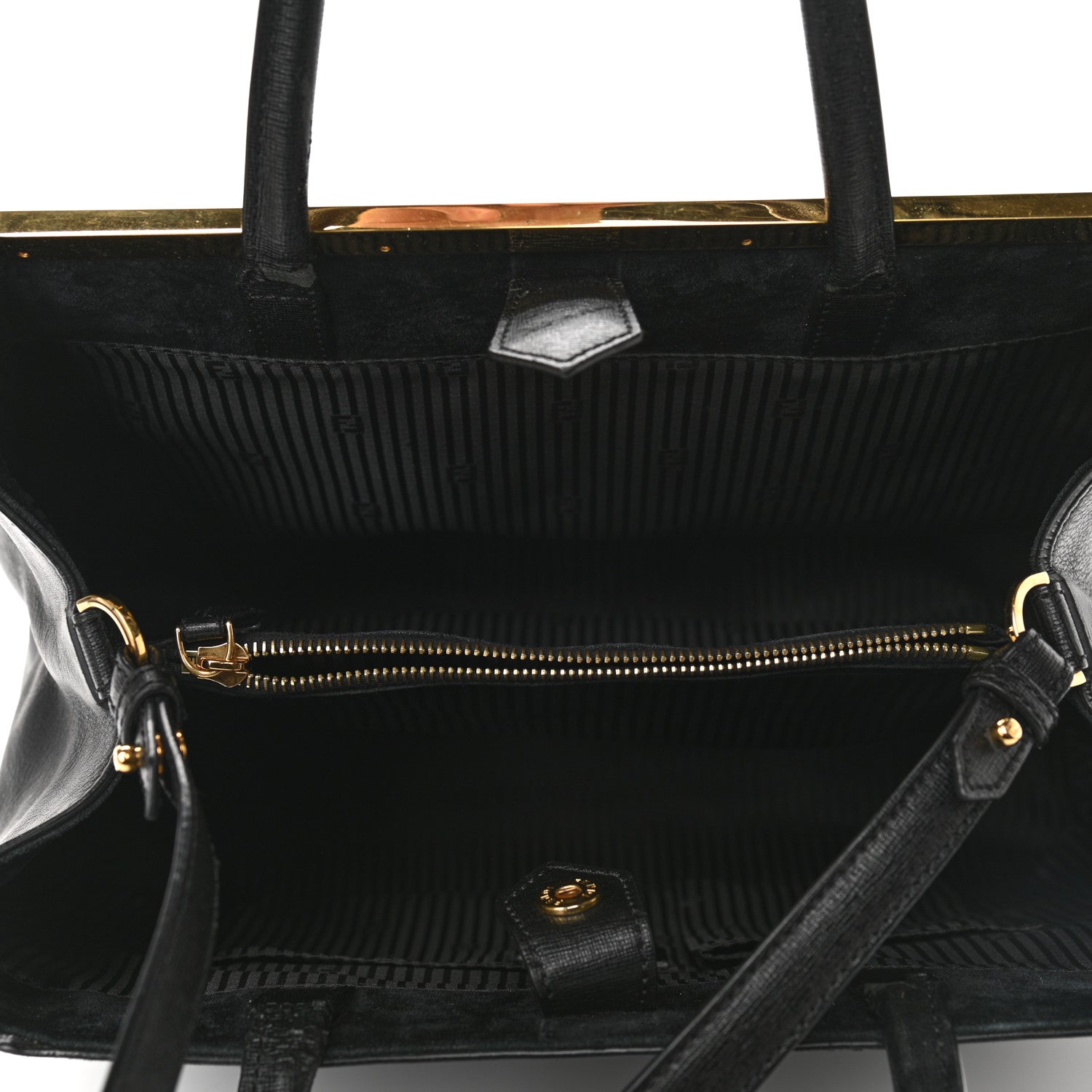 Fendi Vitello Elite Regular 2Jours Tote Black 5 of 12
