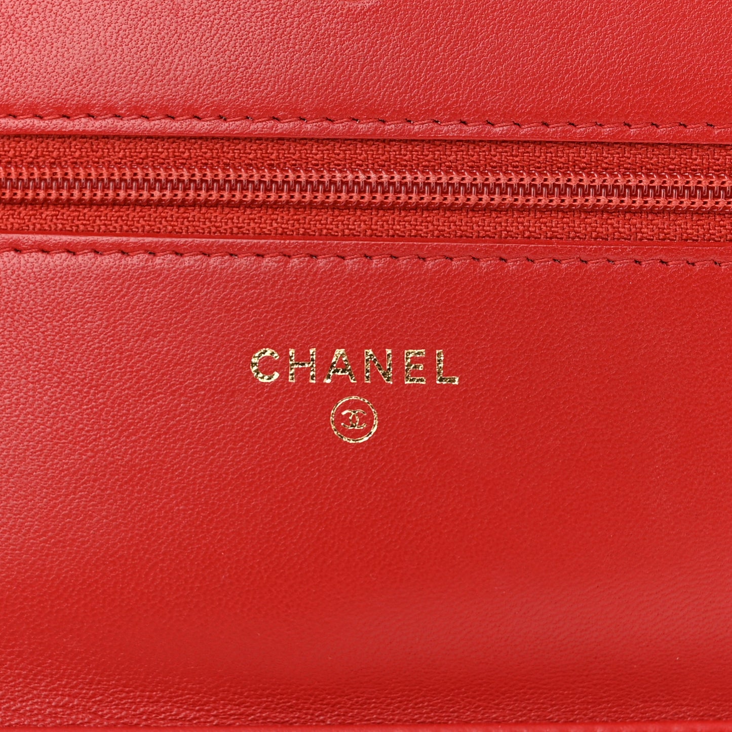 Lambskin Quilted Boy Wallet On Chain WOC Red