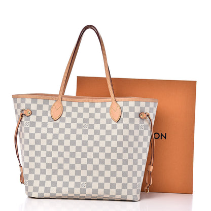 Louis Vuitton Damier Azur Neo Neverfull MM Rose Ballerine 13 of 13