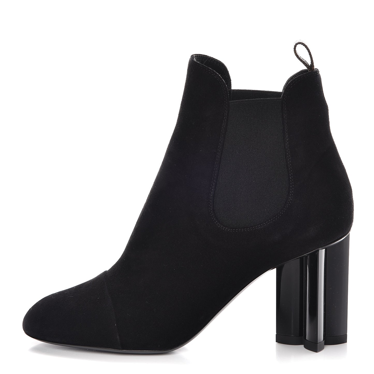 Suede Monogram Uniformes Cap Toe Chelsea 80mm Ankle Boots 38 Black