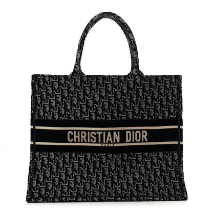 Christian Dior Oblique Velvet Book Tote Blue Multicolor 1 of 9