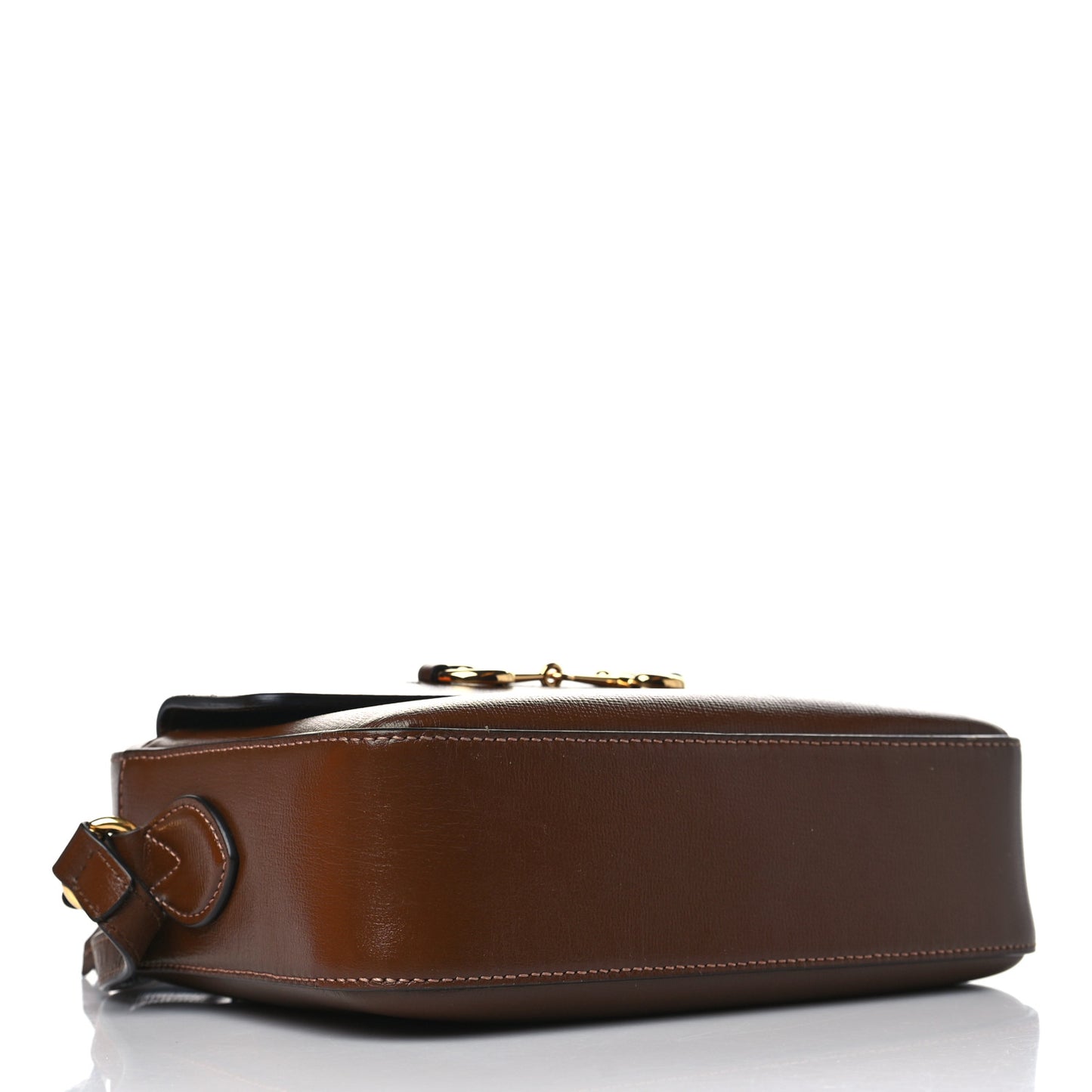 Azalea Calfskin Small Horsebit 1955 Shoulder Bag Brown Sugar