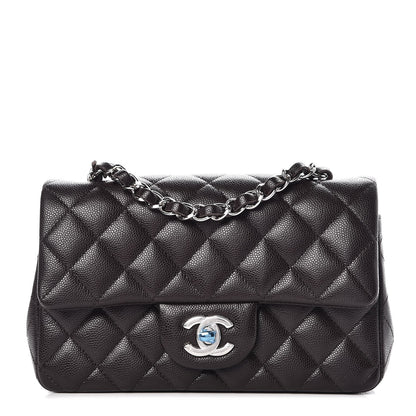 Chanel Caviar Quilted Mini Rectangular Flap Dark Brown 1 of 7