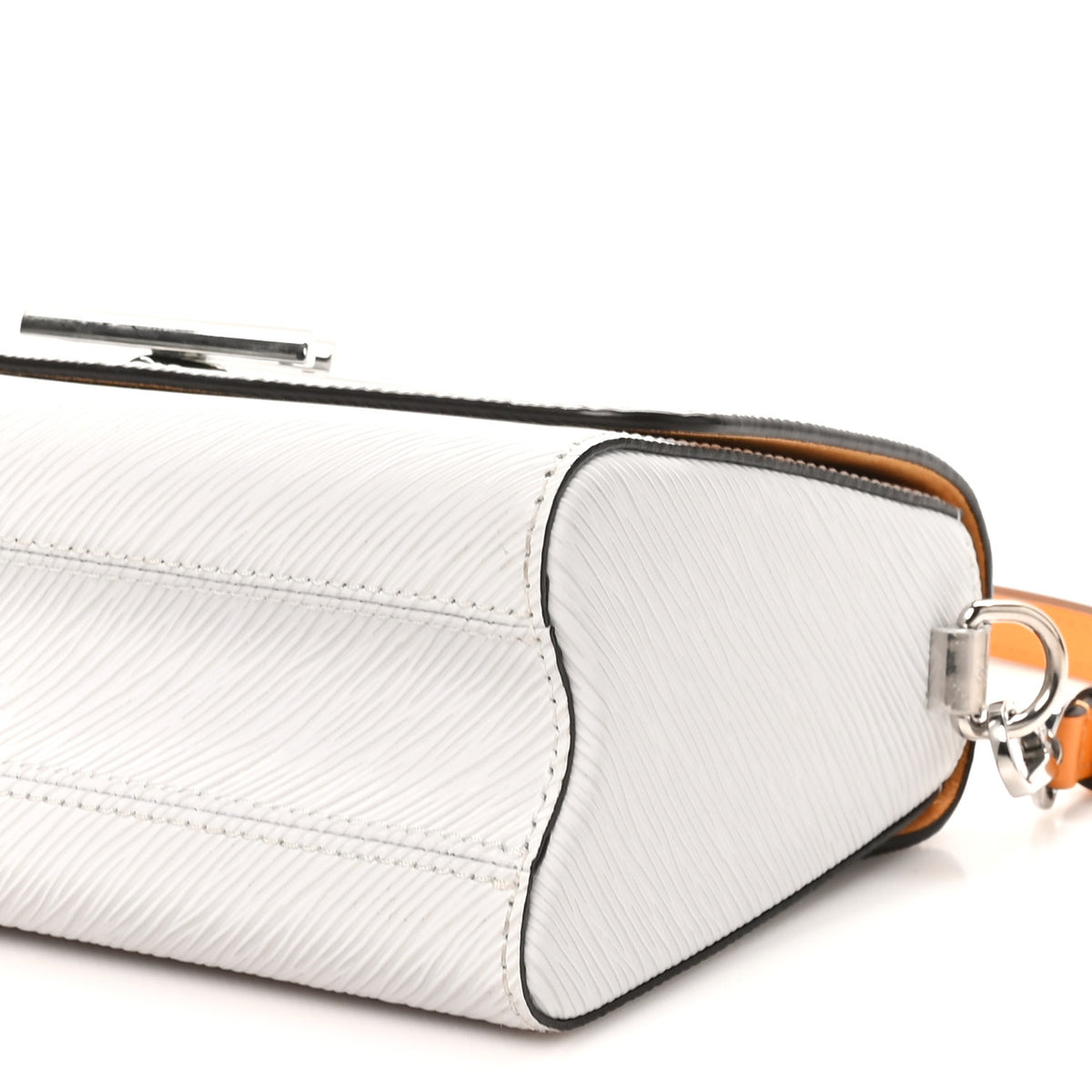 Epi Plexiglass Twist Shoulder Bag MM White