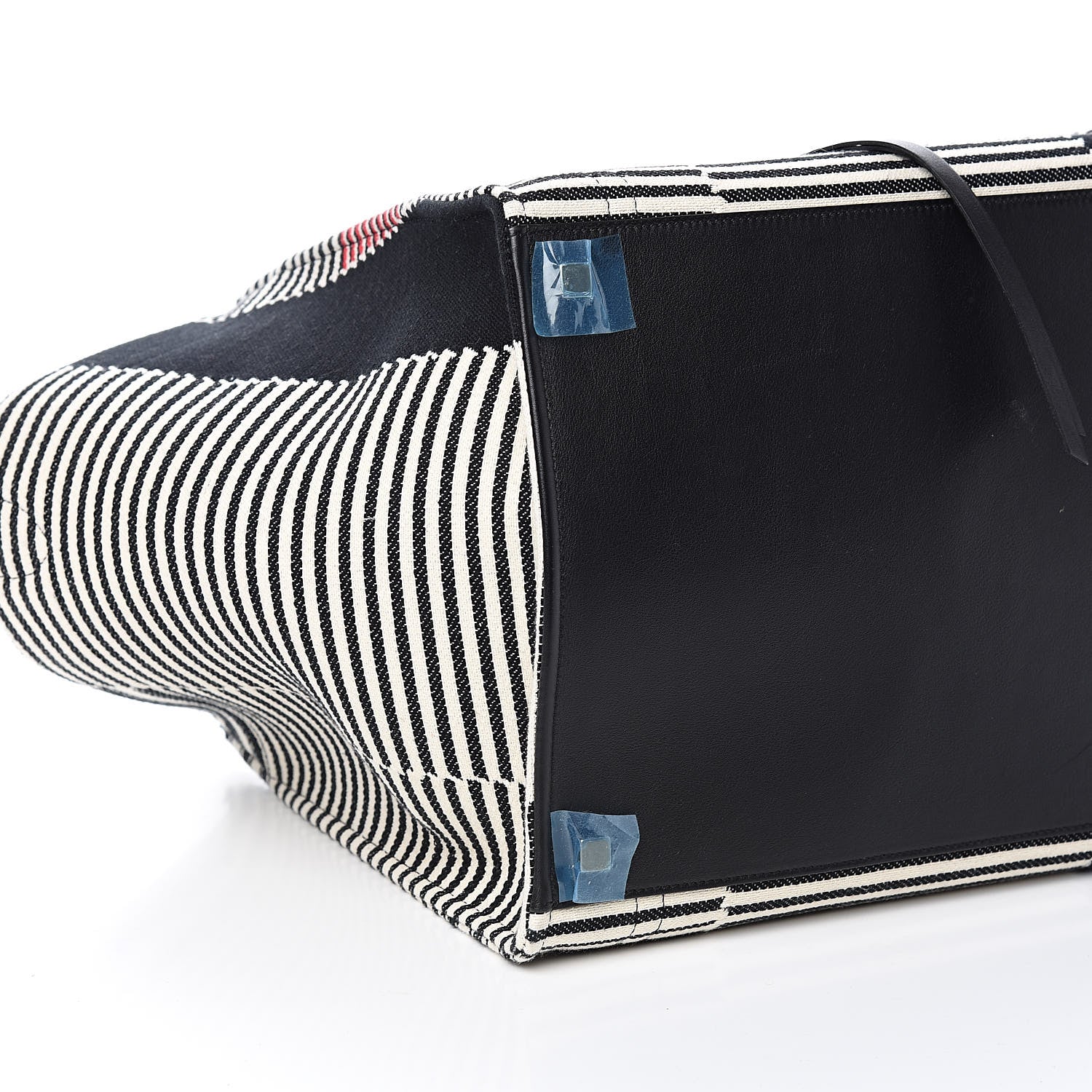 Celine Cotton Canvas Stripped Medium Phantom Luggage Multicolor 9 of 10