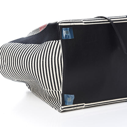 Celine Cotton Canvas Stripped Medium Phantom Luggage Multicolor 9 of 10