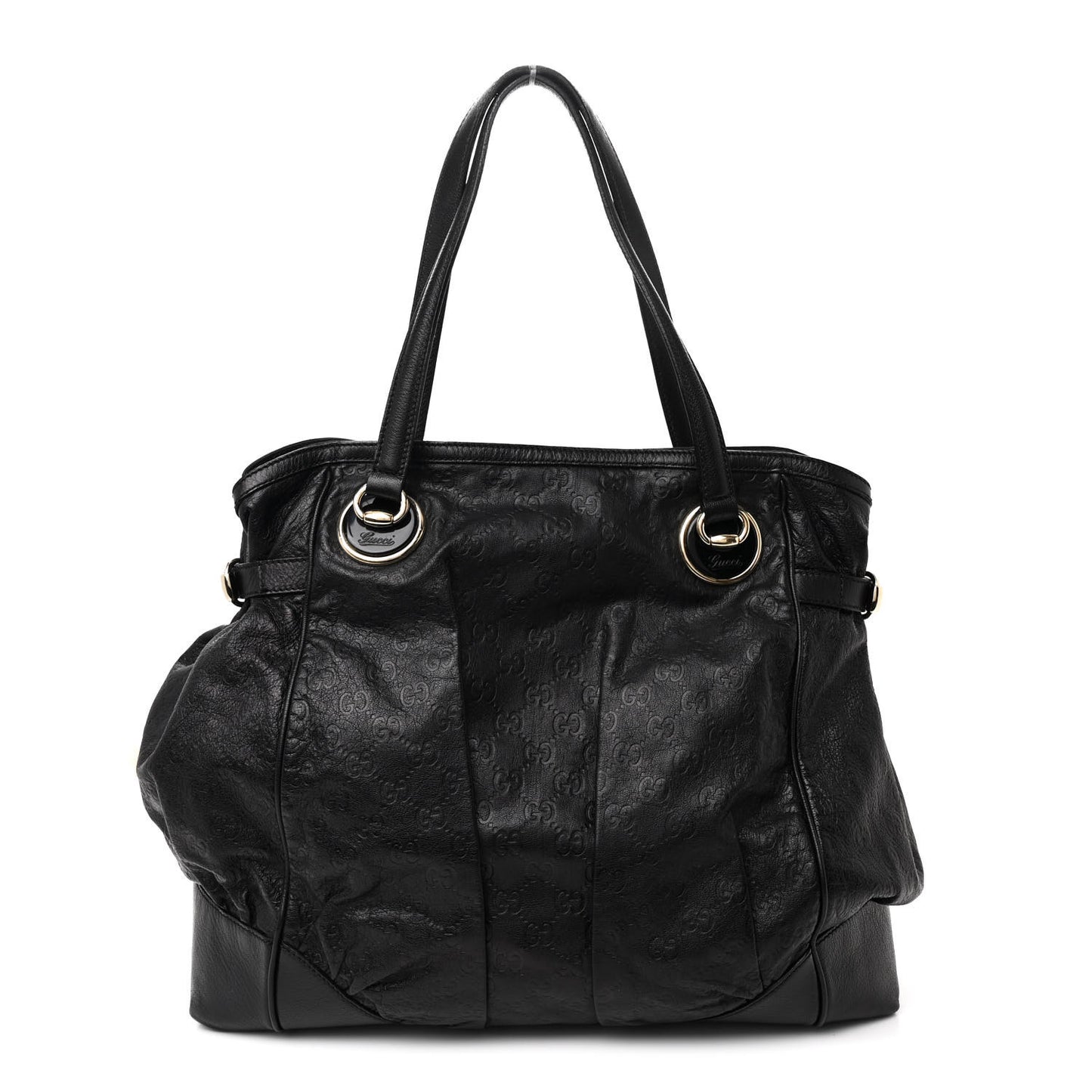 Guccissima Large Full Moon Tote Black