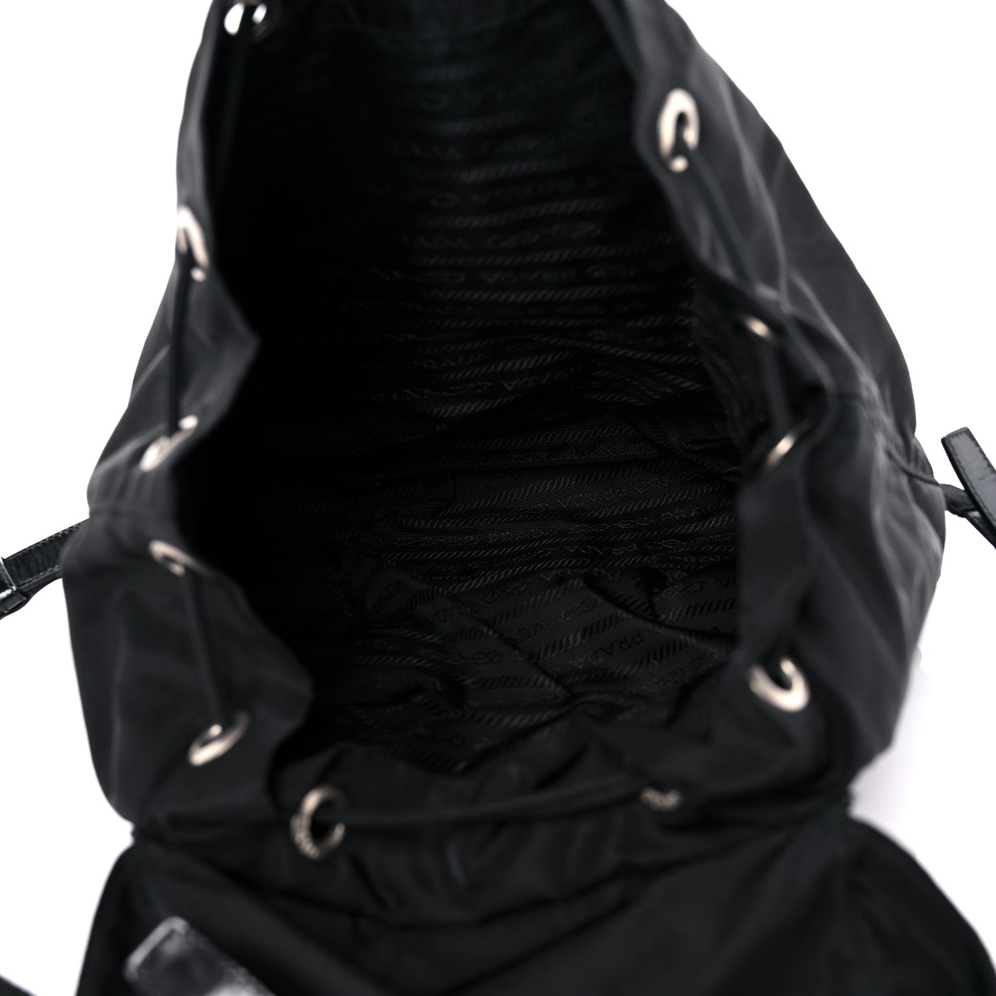 Nylon Vela Mini Cinch Backpack Black