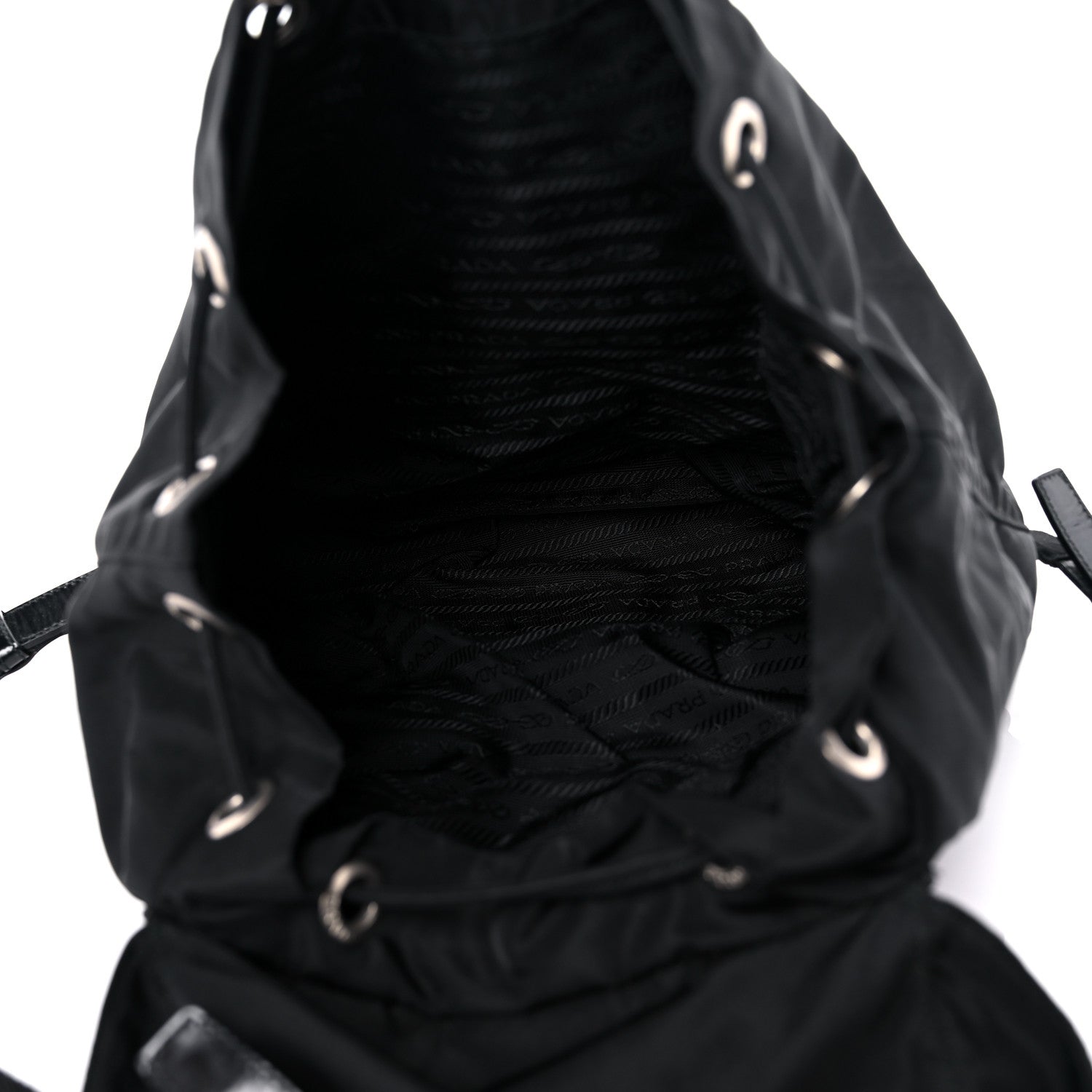 Prada Nylon Vela Mini Cinch Backpack Black 5 of 10