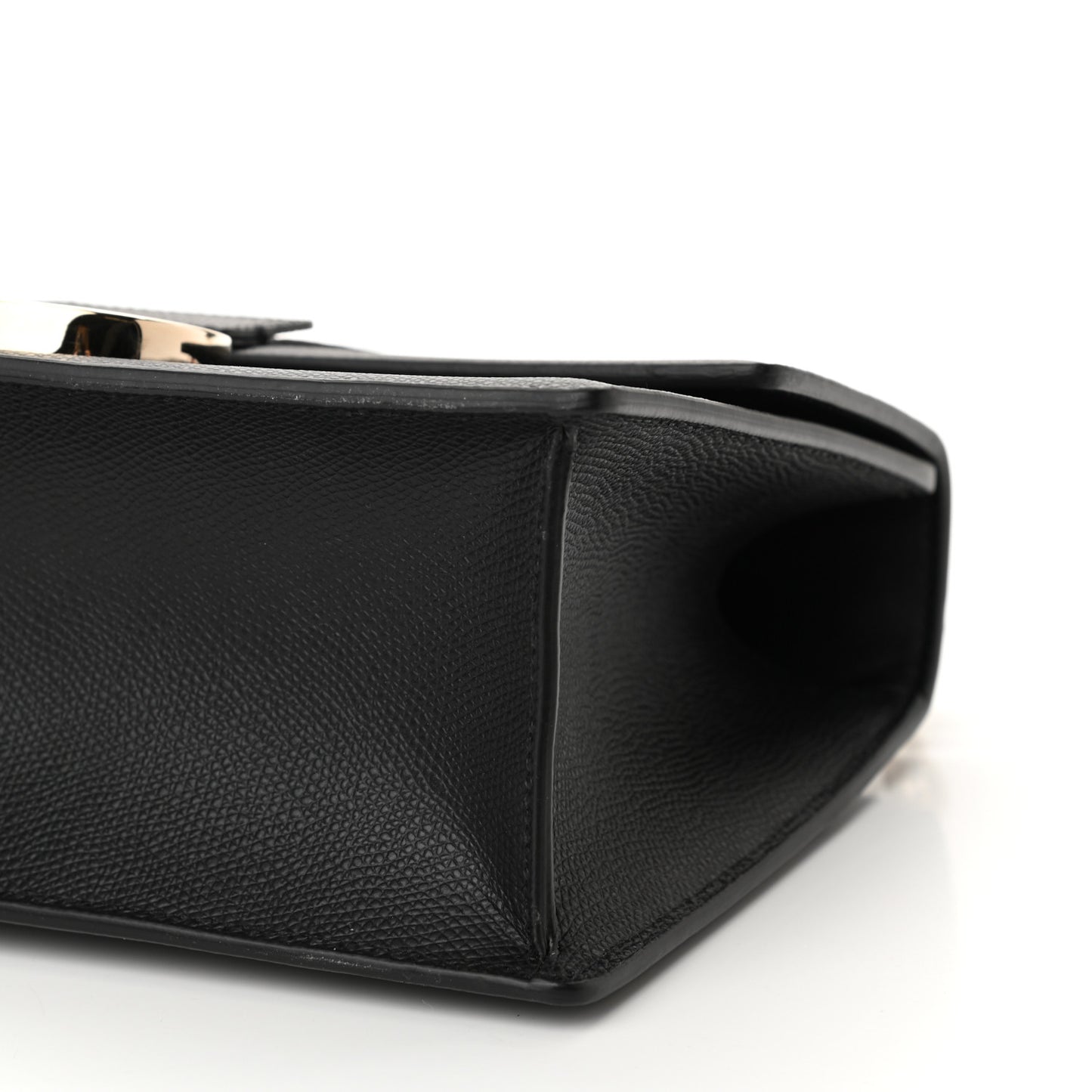 Grained Calfskin Embossed 30 Montaigne Chain Flap Bag Black