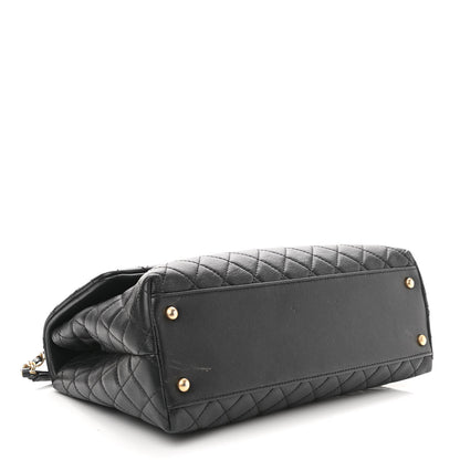 Chanel Caviar Quilted Medium Coco Handle Flap Black 4 of 10