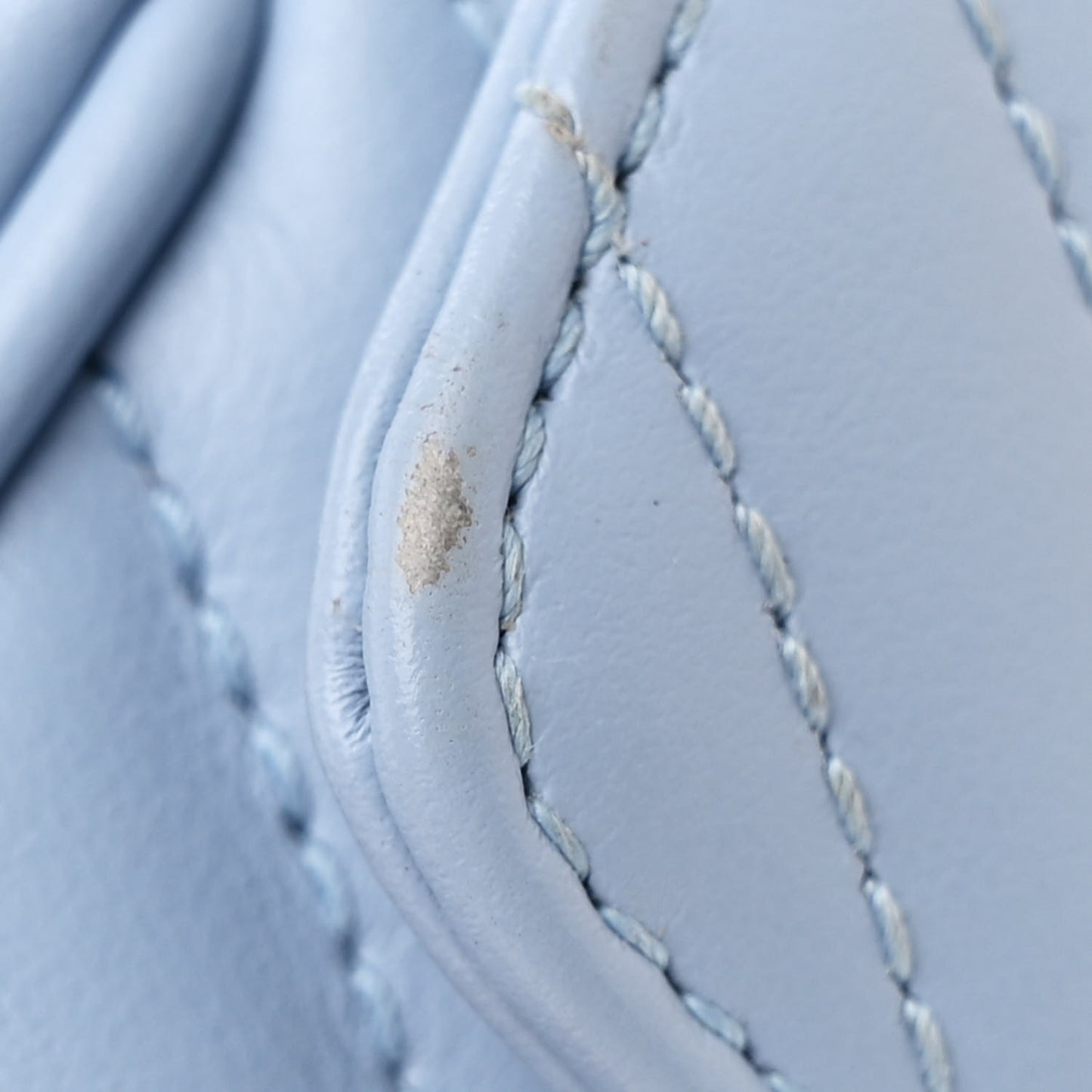 Calfskin Matelasse Monochrome GG Marmont Chain Belt Bag Porcelain Light Blue