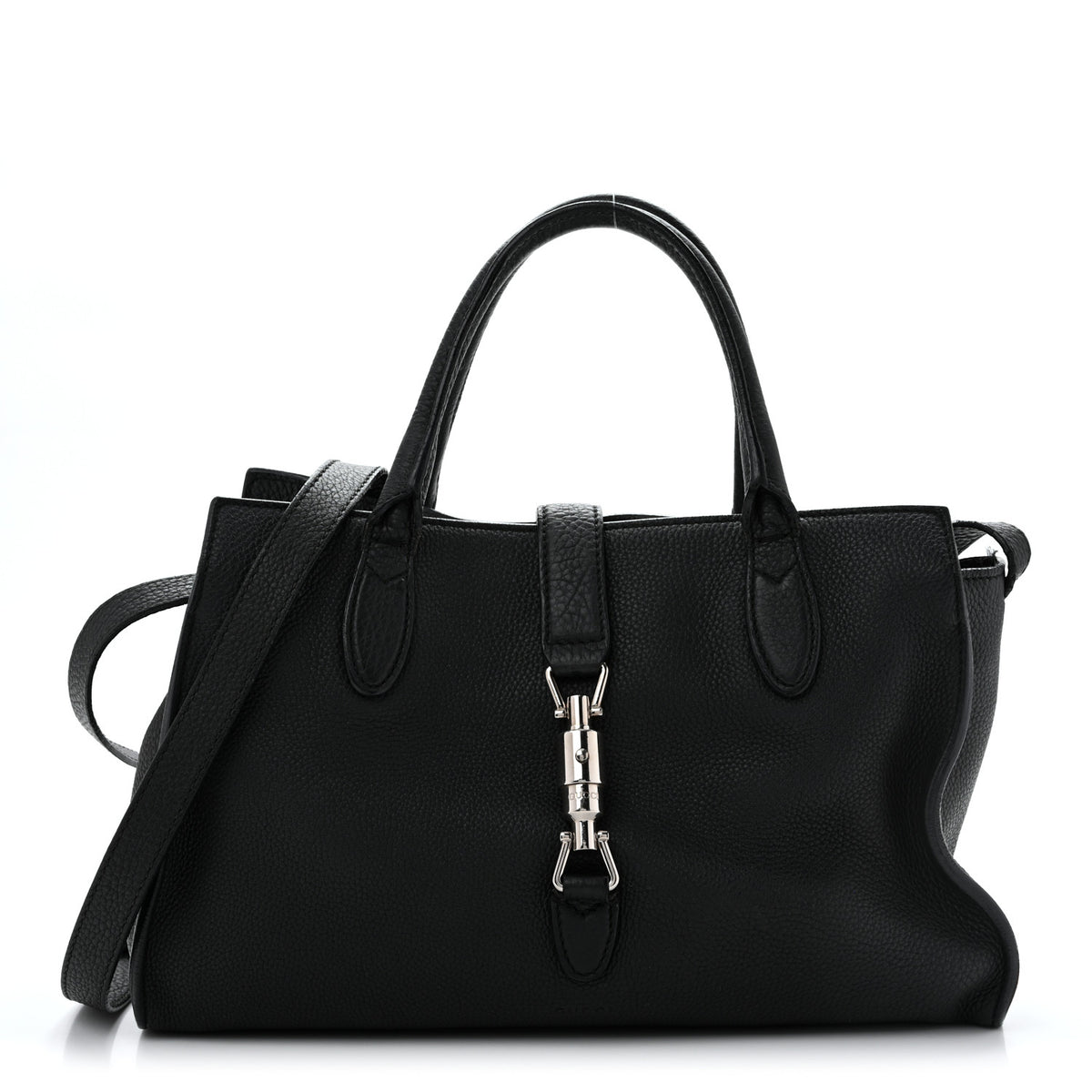 Gucci Soft Calfskin Small Jackie Top Handle Bag Black 1 of 15