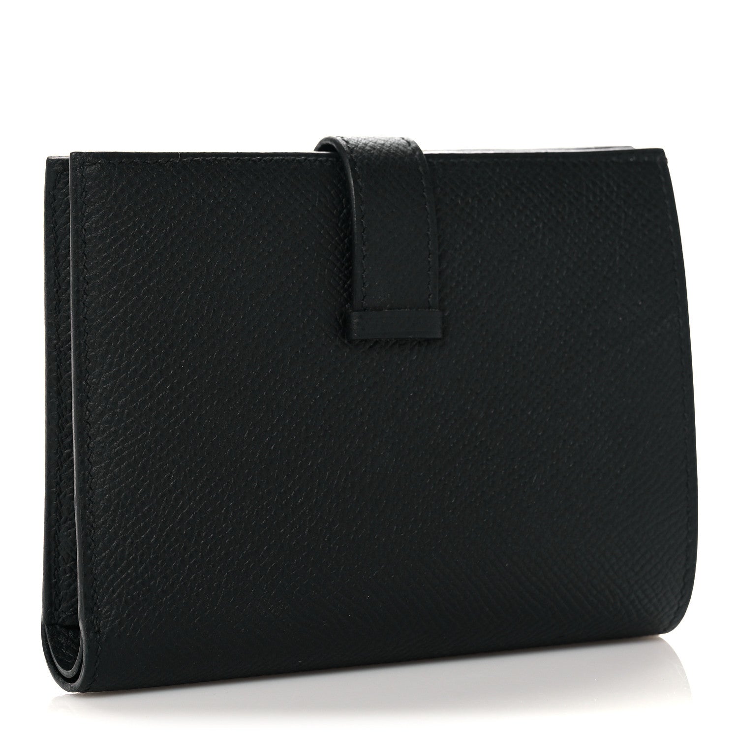 Hermes Epsom Bearn Compact Wallet Black 3 of 8