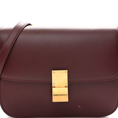 Celine Box Calfskin Medium Classic Box Flap Bag Burgundy 7 of 13
