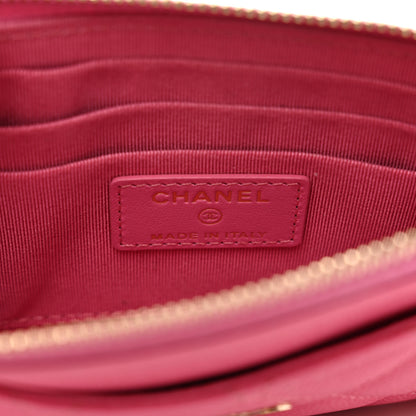 Chanel Caviar Quilted Classic Zip Pouch Pink 6 of 9