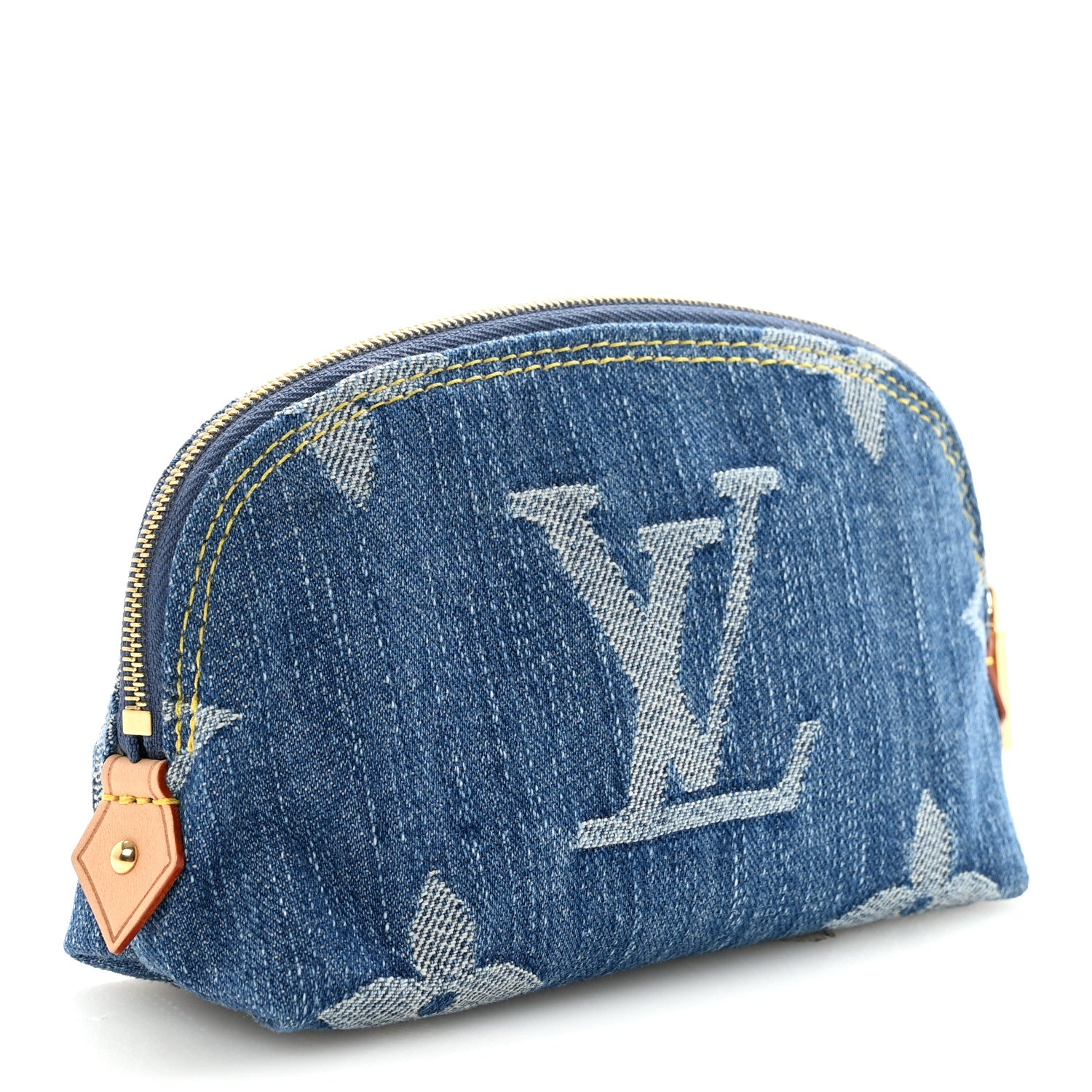 Louis Vuitton Denim Giant Monogram Pochette Cosmetique PM Denim Blue 3 of 6