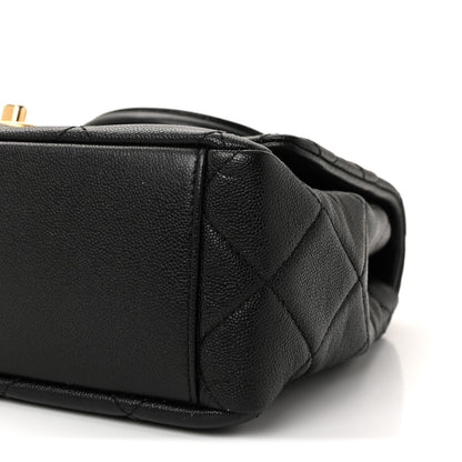 Chanel Caviar Quilted Small Top Handle Flap Black 10 of 11