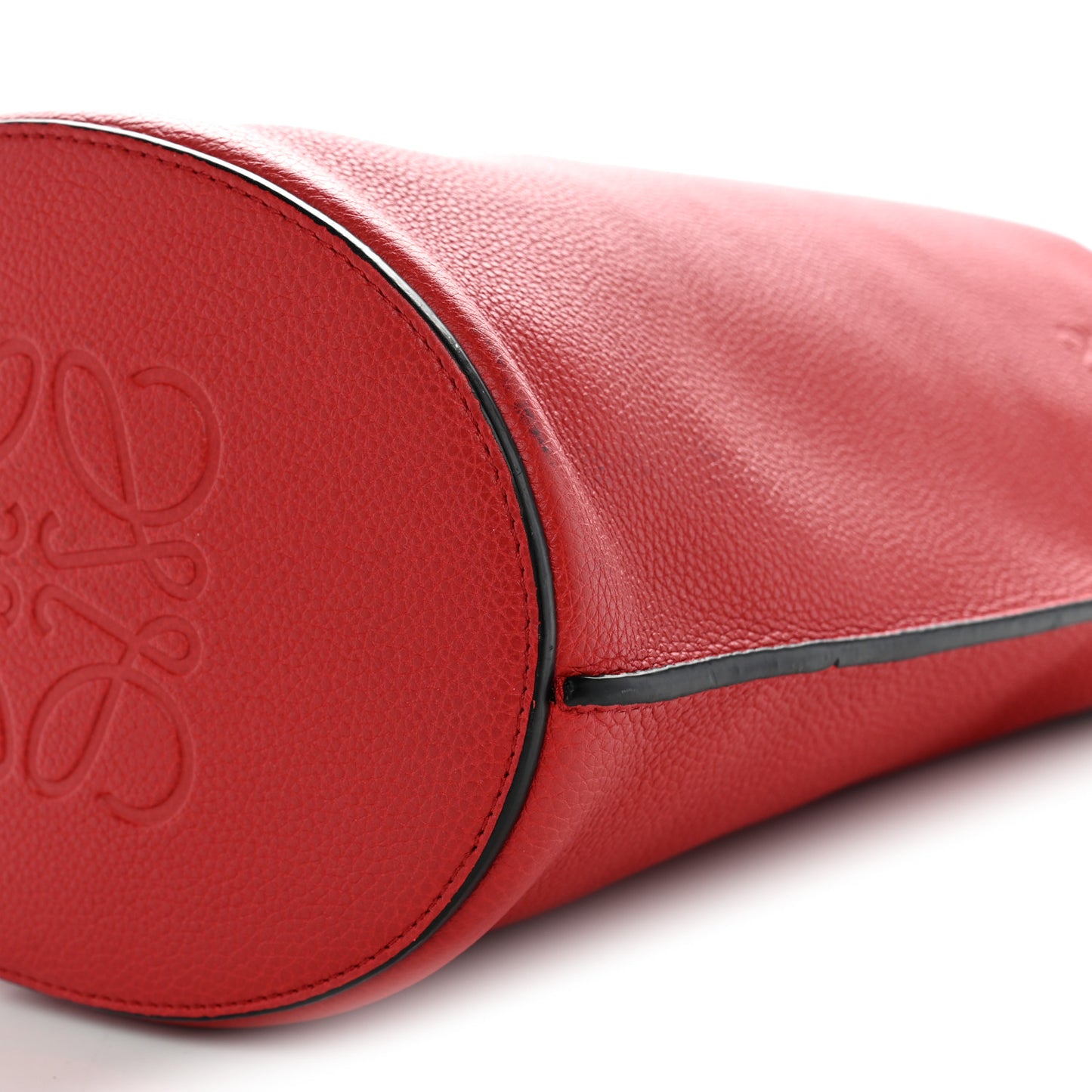 Calfskin Gate Bucket Bag Scarlet Burnt Red