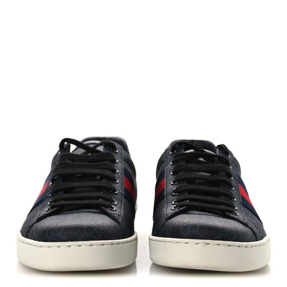 Gucci GG Supreme Monogram Ayers Web Mens New Ace Sneakers 9 Black 3 of 12