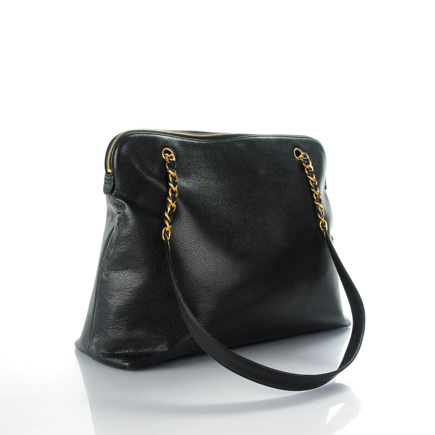 Chanel Caviar Large CC Shoulder Bag Black 3 of 7
