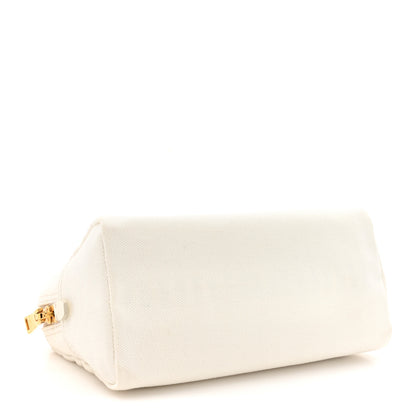 Prada Canvas Canapa Logo Pouch White Blue 4 of 6
