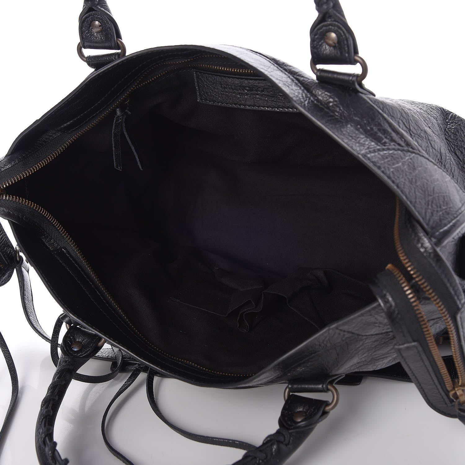 Balenciaga Agneau Arena Graffiti Short Strap Classic Hardware City Black White 7 of 10