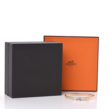 Hermes 18K Rose Gold Diamond PM Kelly Pave Bracelet SH 5 of 5