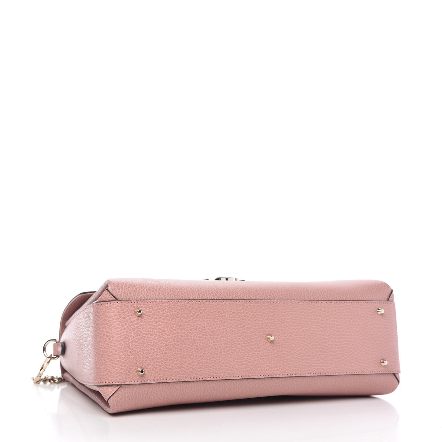 Dollar Calfskin Medium Interlocking G Top Handle Shoulder Bag Soft Pink