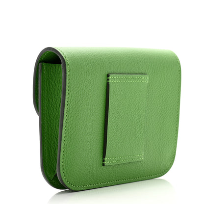 Hermes Evercolor Bi-Color Constance Slim Wallet Vert Yucca Mauve Pale 4 of 9