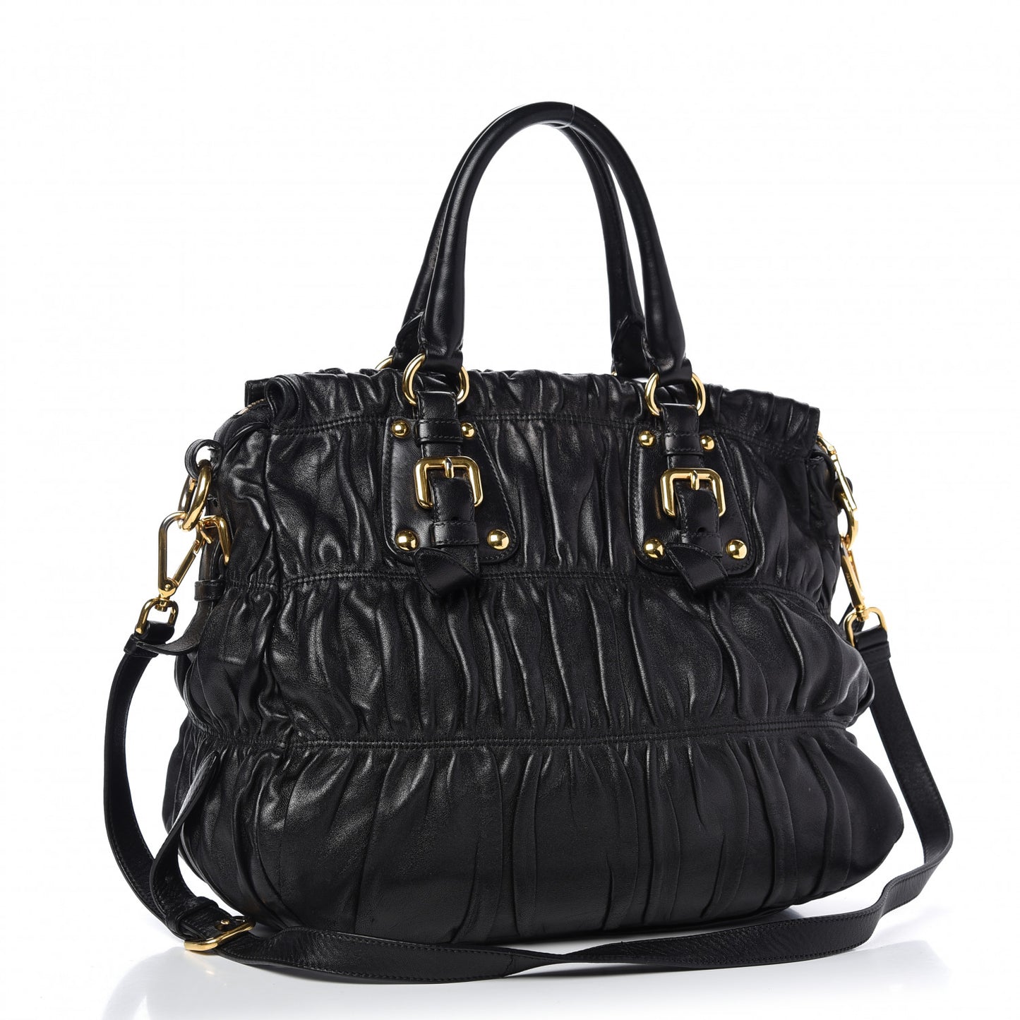 Nappa Gaufre Tote Black